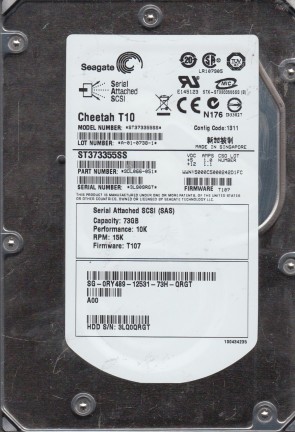 ST373355SS Seagate 73GB SAS 3.5 Inch Hard Drive