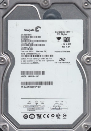 ST3750630AS Seagate 750GB SATA 3.5 Inch Hard Drive