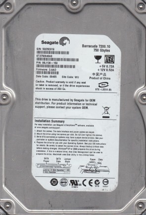 SeagateST3750840A750 GBIDE3.5