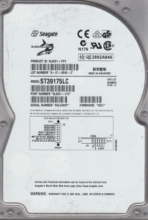 ST39175LC Seagate 9.1GB SCSI 3.5 Inch Hard Drive
