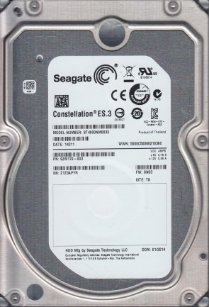 ST4000NM0033 Seagate 4TB SATA 3.5 Inch Hard Drive