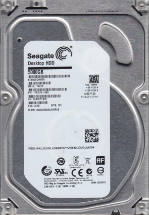 ST5000DM000 Seagate 5TB SATA 3.5 Inch Hard Drive