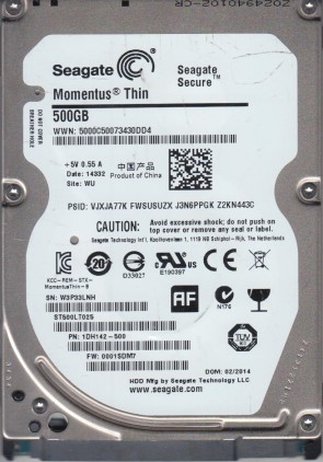 ST500LT025 Seagate 500GB SATA 2.5 Inch Hard Drive