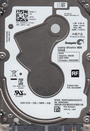 ST500LT032 Seagate 500GB SATA 2.5 Inch Hard Drive