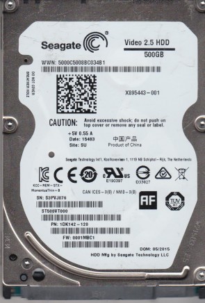 ST500VT000 Seagate 500GB SATA 2.5 Inch Hard Drive