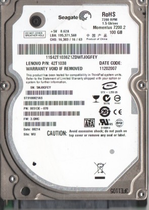 SeagateST9100821AS100 GBSATA2.5