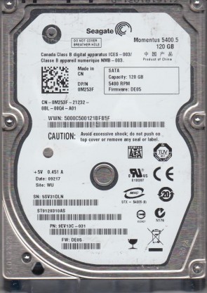 ST9120310AS Seagate 120GB SATA 2.5 Inch Hard Drive