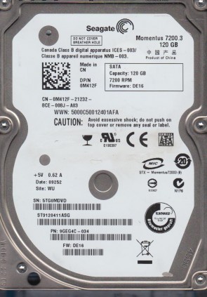 ST9120411AS Seagate 120GB SATA 2.5 Inch Hard Drive