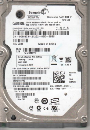 ST9120827AS Seagate 120GB SATA 2.5 Inch Hard Drive