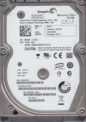 SeagateST9250421ASG250 GBSATA2.5