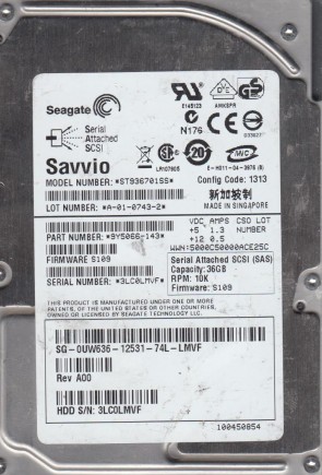 ST936701SS Seagate 36GB SAS 2.5 Inch Hard Drive