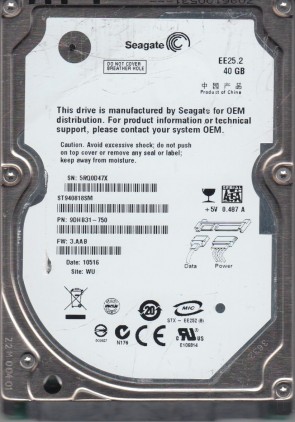 ST940818SM Seagate 40GB SATA 2.5 Inch Hard Drive