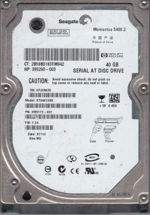 ST94813A Seagate 40GB IDE 2.5 Inch Hard Drive