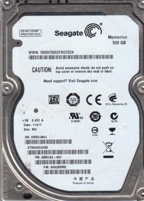 ST9500320AS Seagate 500GB SATA 2.5 Inch Hard Drive