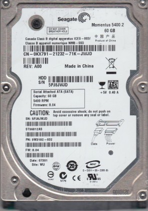 SeagateST96812AS60 GBSATA2.5