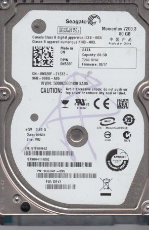 SeagateST980411ASG80 GBSATA2.5