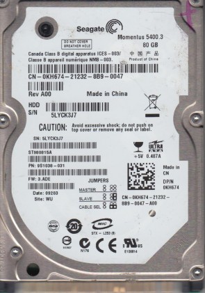 ST980815A Seagate 80GB IDE 2.5 Inch Hard Drive