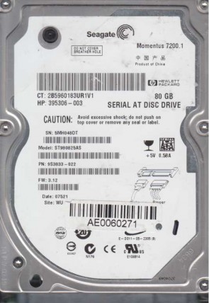 SeagateST980825AS80 GBSATA2.5