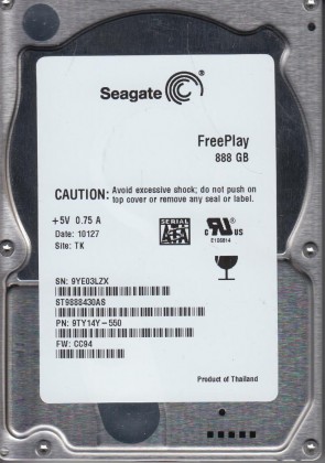 ST9888430AS Seagate 888GB SATA 2.5 Inch Hard Drive