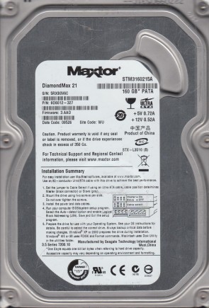 MaxtorSTM3160215A160 GBIDE3.5