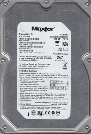 MaxtorSTM3200820A200 GBIDE3.5