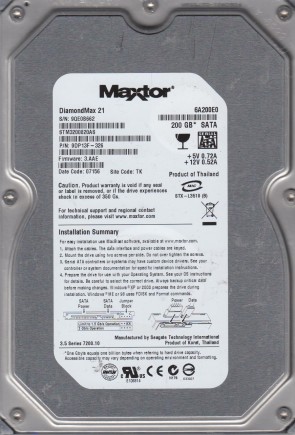 MaxtorSTM3200820AS200 GBSATA3.5