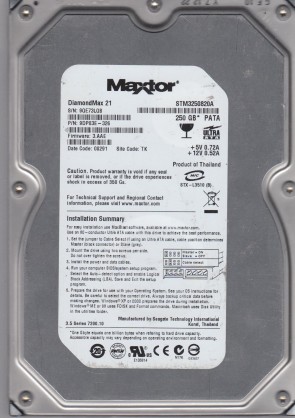 MaxtorSTM3250820A250 GBIDE3.5