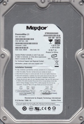 MaxtorSTM3320620A320 GBIDE3.5