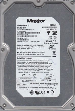 MaxtorSTM3320820AS320 GBSATA3.5