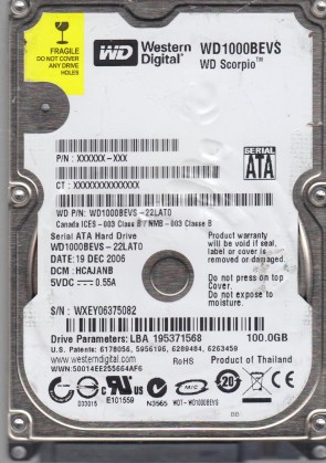 Western Digital WD1000BEVS