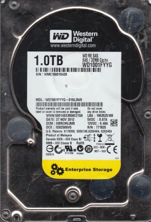 WD1001FYYG Western Digital 1TB SAS 3.5 Inch Hard Drive