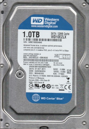 WD10EZLX Western Digital 1TB SATA 3.5 Inch Hard Drive