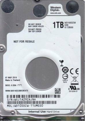 WD10SDZW Western Digital 1TB USB 2.5 Inch Hard Drive