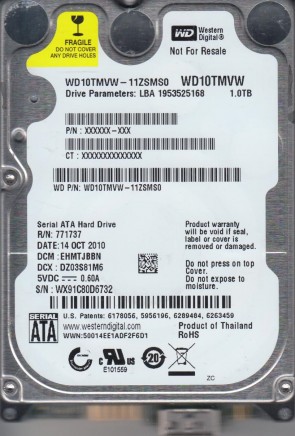 WD10TMVW Western Digital 1TB USB 2.5 Inch Hard Drive