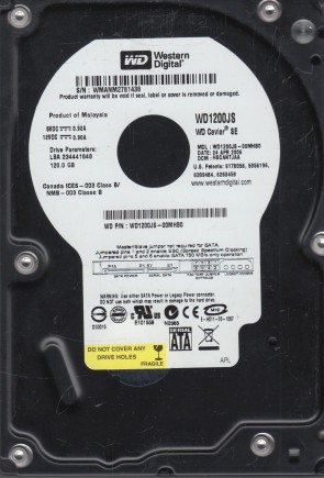 WD1200JS Western Digital 120GB SATA 3.5 Inch Hard Drive