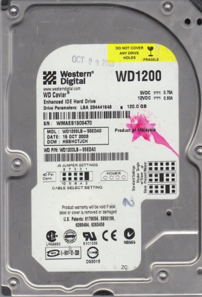 WD1200LB Western Digital 120GB IDE 3.5 Inch Hard Drive