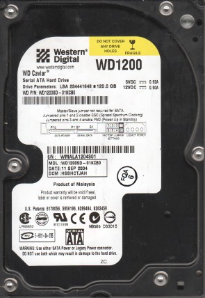 WD1200SD Western Digital 120GB SATA 3.5 Inch Hard Drive
