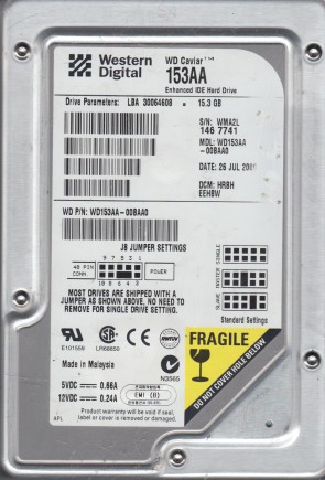 WD153AA Western Digital 15.3GB IDE 3.5 Inch Hard Drive