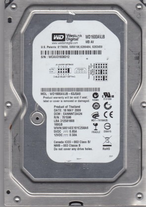 WD1600AVJB Western Digital 160GB IDE 3.5 Inch Hard Drive