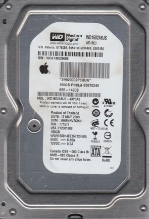 WD1602ABJS Western Digital 160GB SATA 3.5 Inch Hard Drive