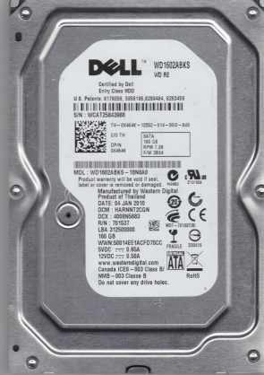 WD1602ABKS Western Digital 160GB SATA 3.5 Inch Hard Drive