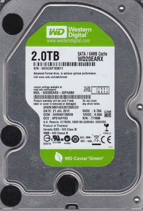 Western Digital WD20EARX - HDD FAQs