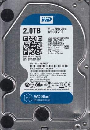 WD20EZRZ Western Digital 2TB SATA 3.5 Inch Hard Drive