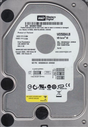 WD2500AVJB Western Digital 250GB IDE 3.5 Inch Hard Drive