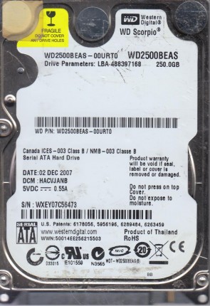 Western Digital WD2500BEAS