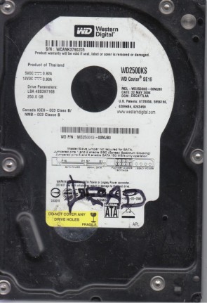 WD2500KS Western Digital 250GB SATA 3.5 Inch Hard Drive