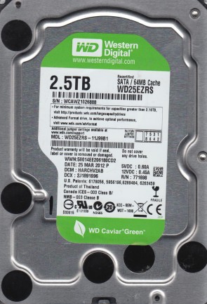 WD25EZRS Western Digital 2.5GB SATA 3.5 Inch Hard Drive