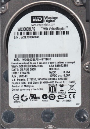 WD3000BLFS Western Digital 300GB SATA 2.5 Inch Hard Drive
