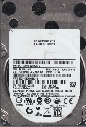 WD3000BLHX Western Digital 300GB SATA 2.5 Inch Hard Drive