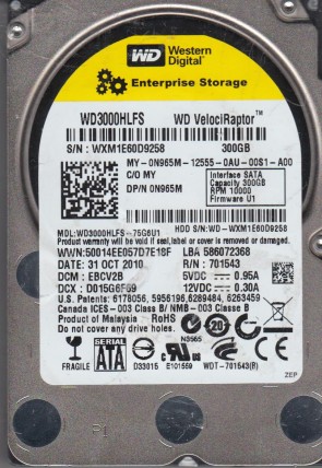 WD3000HLFS Western Digital 300GB SATA 2.5 Inch Hard Drive